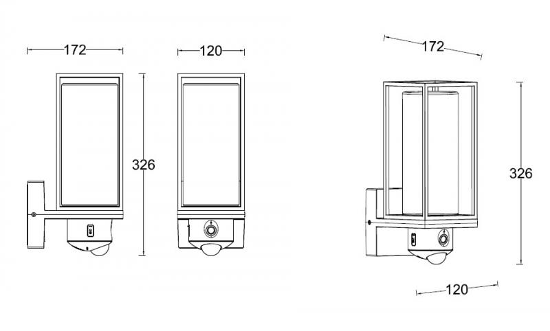 Lutec Security Flair udend&oslash;rslampe m/kamera, lyd og sensor