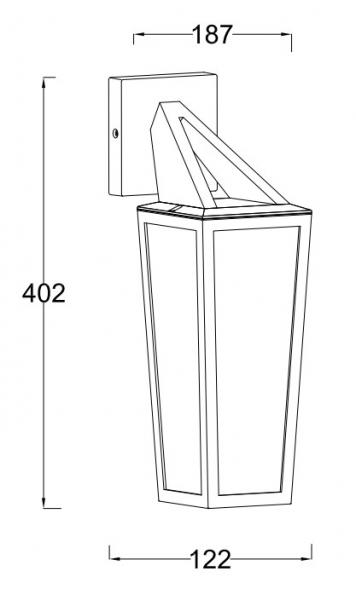 Lutec Tradition Pine udend&oslash;rslampe til v&aelig;g - Mat sort