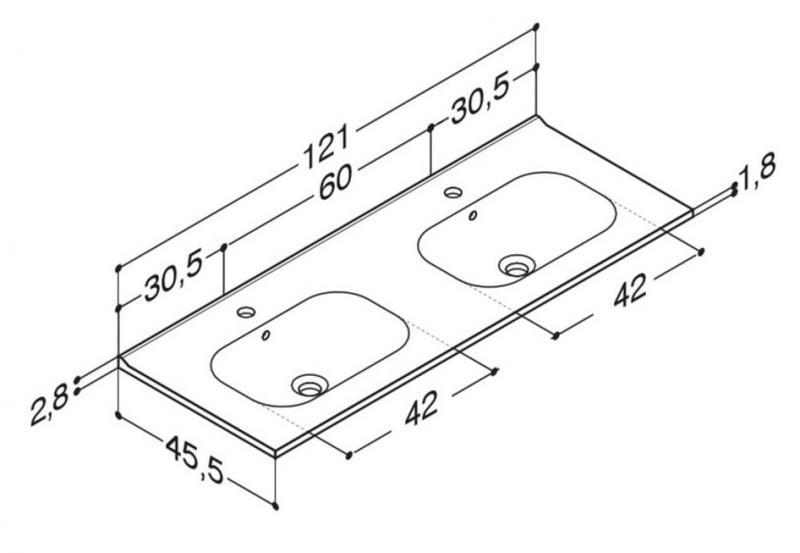 Dansani Kantate 120 dobbelt m&oslash;belvask - Uden hanehuller