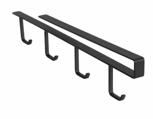 Wenko kopholder til k&oslash;kkenoverskab - Sort