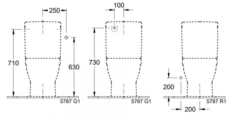 Villeroy & Boch Architectura Cisterne m/vandtilførsel fra sider eller bagfra - Hvid Villeroy & Boch Architectura Cisterne m/vandtilførsel fra sider eller bagfra - Hvid