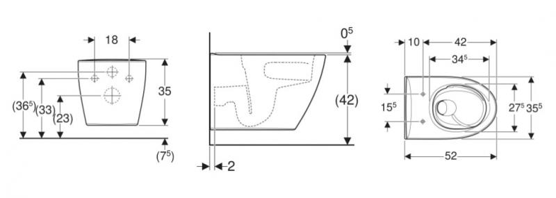 If&ouml; Spira Art v&aelig;gh&aelig;ngt toilet m/TurboFlush og If&ouml; Clean