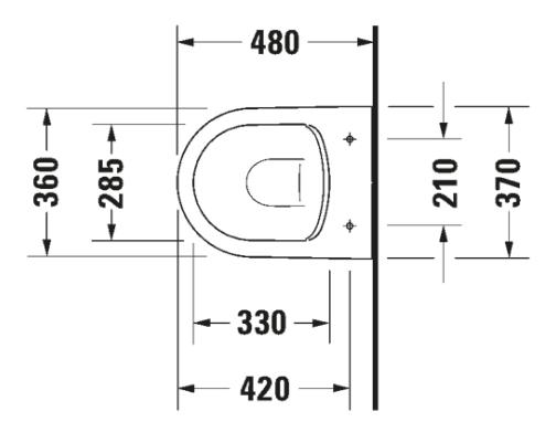 Duravit ME by Starck Compact Rimless v&aelig;gh&aelig;ngt toilet m/HygieneGlaze Plus - Mat hvid