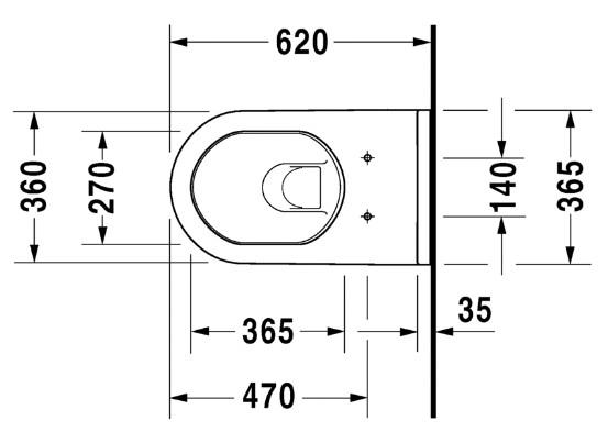 Duravit Starck 3 Sensowash væghængt toilet m/wondergliss Duravit Starck 3 Sensowash væghængt toilet m/wondergliss