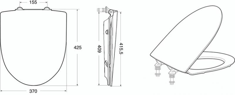 Ifö Spira toiletsæde med quick-release el. faste beslag Ifö Spira toiletsæde med quick-release el. faste beslag