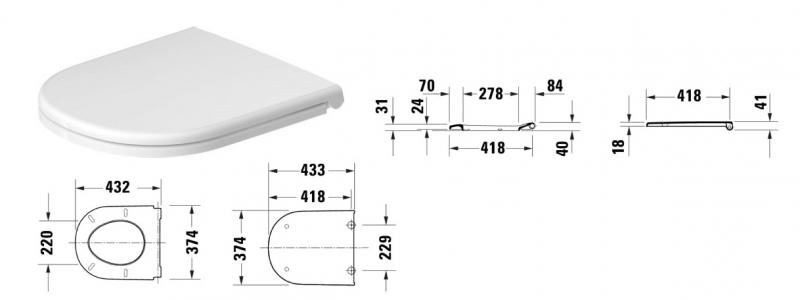 Duravit D-code toilets&aelig;de