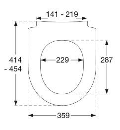 Pressalit Sway D toilets&aelig;de m/softclose og lift off - Hvid