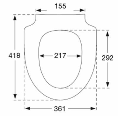 Pressalit Spira V toilets&aelig;de 1136 m/SoftClose og LiftOff - Antibakteriel - Hvid