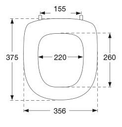 Pressalit Aqua kort toiletsæde - Hvid Pressalit Aqua kort toiletsæde - Hvid