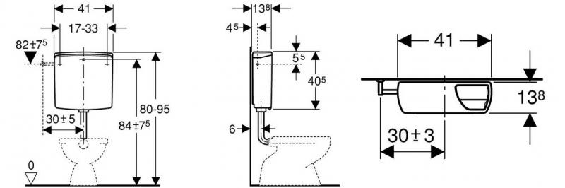 Geberit lavth&aelig;ngende cisterne