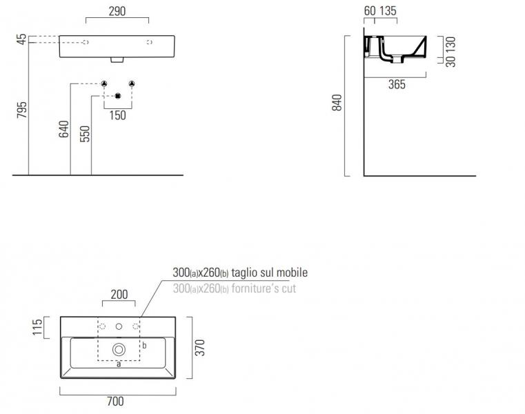GSI Kube X 70 kompakt h&aring;ndvask t/v&aelig;g - ExtraGlaze