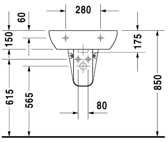 Duravit D-Code 55 håndvask t/væg Duravit D-Code 55 håndvask t/væg