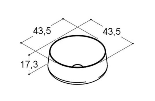 Dansani Globe 45 fritst&aring;ende bowlevask - Uden overl&oslash;b