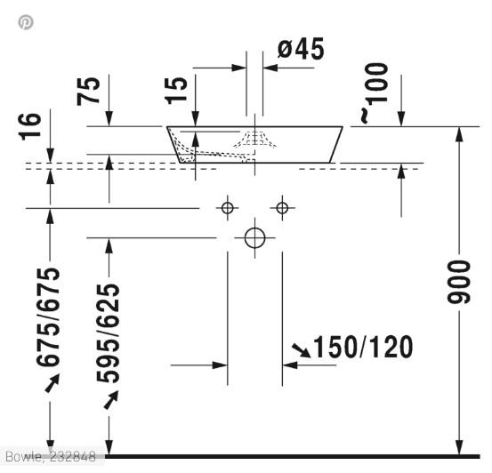 Duravit Cape Cod fristående bowlevask - 1 hanehul - Uden overløb - Wondergliss Duravit Cape Cod fristående bowlevask - 1 hanehul - Uden overløb - Wondergliss