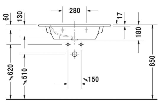 Duravit ME by Starck 83 m&oslash;belvask
