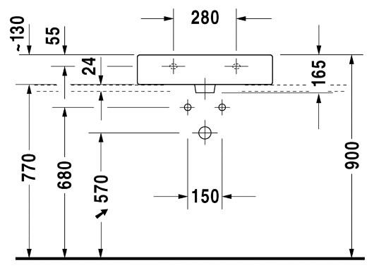 Duravit Vero 60 fristående bowlevask - 1 hanehul - Wondergliss Duravit Vero 60 fristående bowlevask - 1 hanehul - Wondergliss