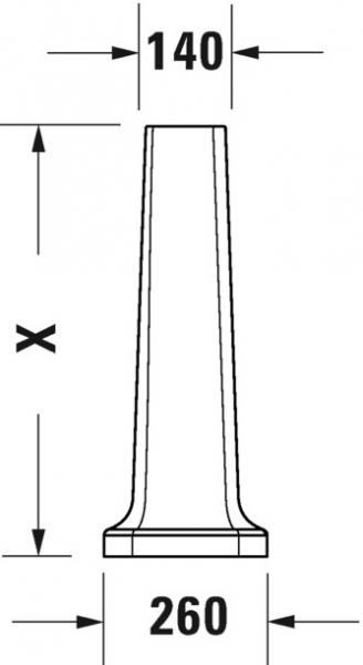 Duravit 1930 søjle til håndvask 085791 Duravit 1930 søjle til håndvask 085791