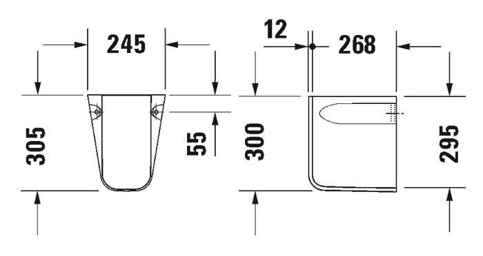 Duravit halvs&oslash;jle til D-code vask