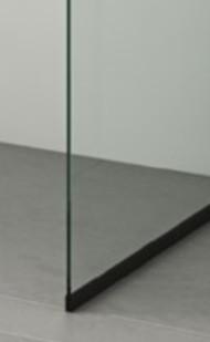 Dansani Match D 90 fast væg - Klar glas/mat sort Dansani Match D 90 fast væg - Klar glas/mat sort