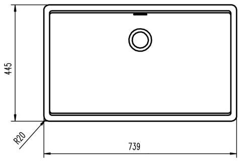 Intra Greenwich N-100XL køkkenvask i Cristadur - Puro (sort) Intra Greenwich N-100XL køkkenvask i Cristadur - Puro (sort)