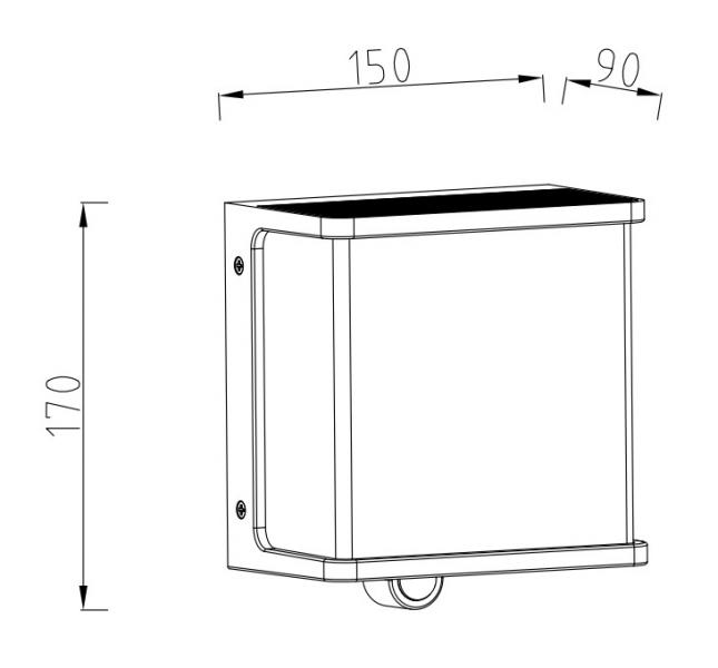 Lutec Doblo M Solar udendørs væglampe m/solceller og sensor - Grå Lutec Doblo M Solar udendørs væglampe m/solceller og sensor - Grå