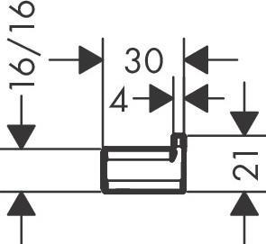 hansgrohe Tecturis S vandhane m/CoolStart, bundventil og tilbeh&oslash;r - Krom