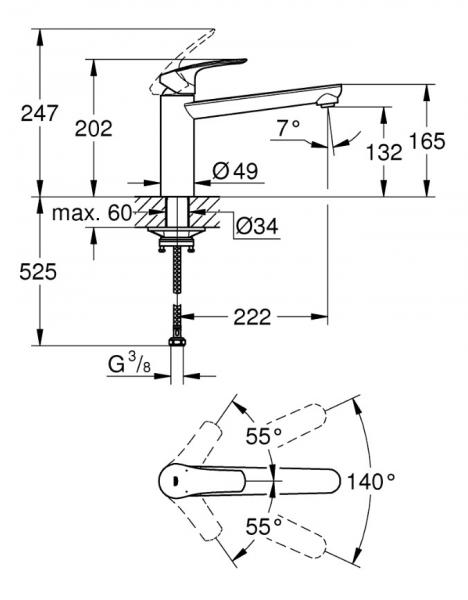 Grohe Eurosmart køkkenarmatur m/svingtud Grohe Eurosmart køkkenarmatur m/svingtud