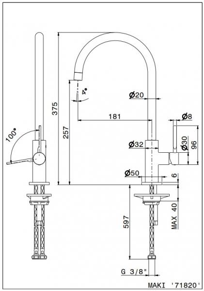 Cassøe Newform Maki køkkenarmatur - Krom Cassøe Newform Maki køkkenarmatur - Krom
