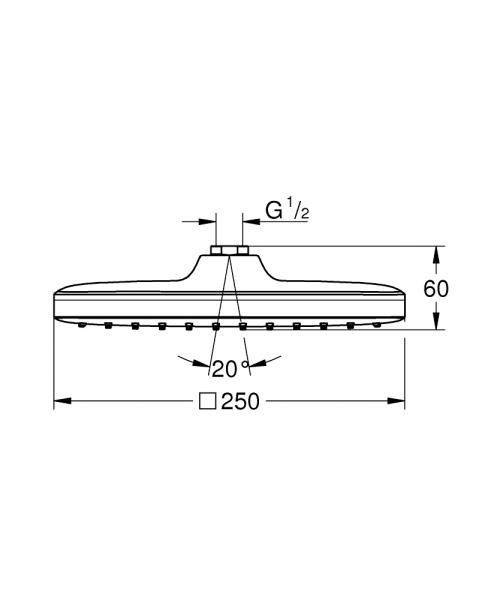 Grohe Vitalio Comfort 250 hovedbruser - Krom Grohe Vitalio Comfort 250 hovedbruser - Krom