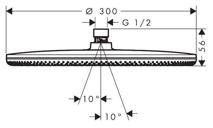 hansgrohe Raindance Alive S hovedbruser 300 1jet - Krom