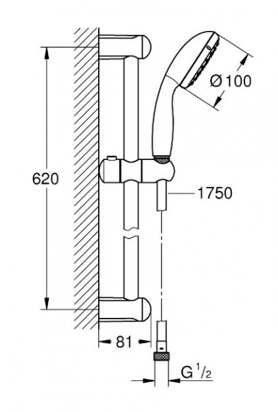 Grohe New Tempesta 100 ECO bruses&aelig;t