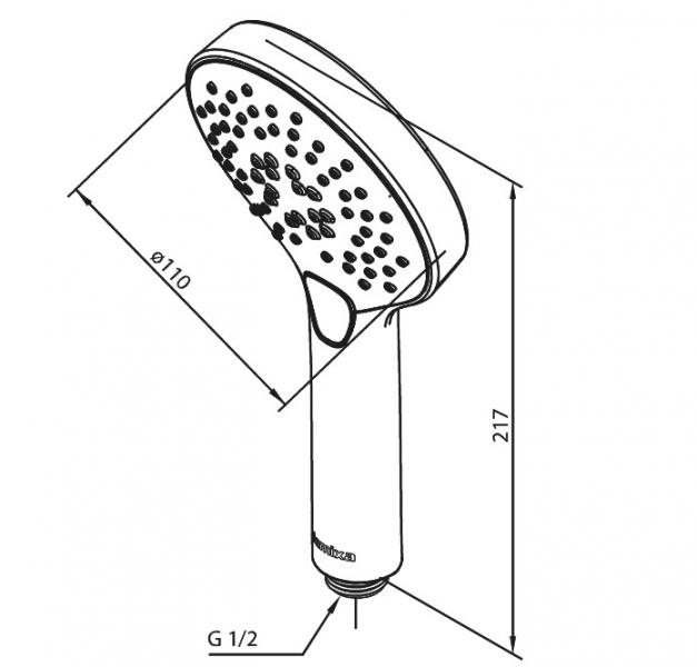 Damixa Silhouet h&aring;ndbruser - B&oslash;rstet messing