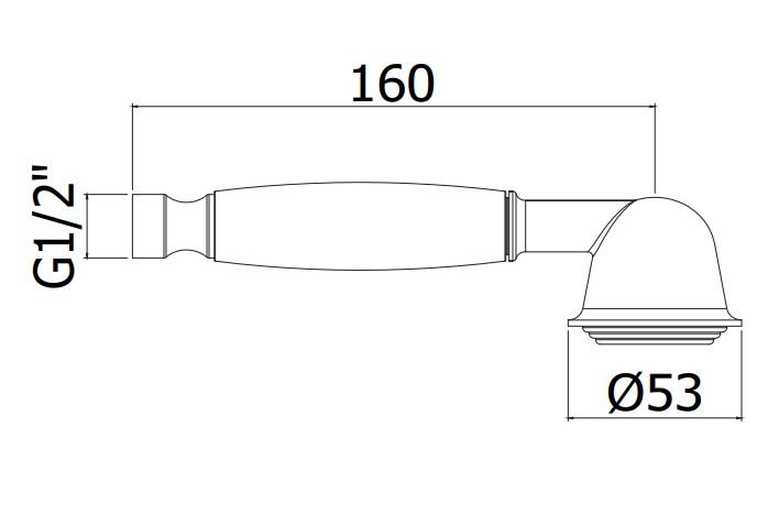 Lavabo Retro håndbruser - Massiv messing Lavabo Retro håndbruser - Massiv messing