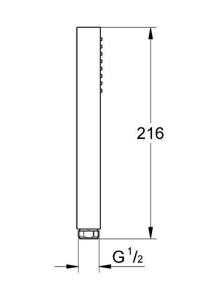 Grohe Euphoria Cube+ stick h&aring;ndbruser - B&oslash;rstet hard graphite