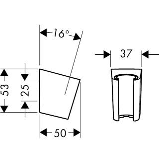Hansgrohe Porter&acute;S bruserholder til v&aelig;g - B&oslash;rstet bronze