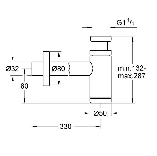Grohe vandl&aring;s h&aring;ndvask 1 1/4 - B&oslash;rstet Warm Sunset