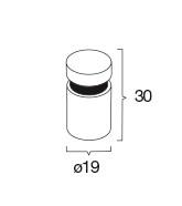 Pressalit spejlbeslag - S&aelig;t &aacute; 4 stk - Mat sort