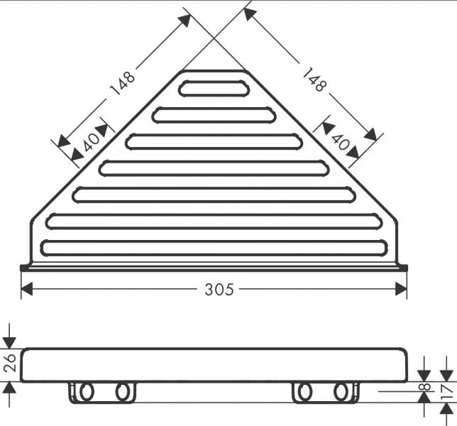 Hansgrohe AddStoris hj&oslash;rnehylde - B&oslash;rstet bronze