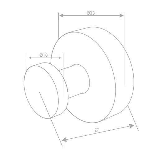 Damixa Zen håndklædekrog m/roset 2 stk. - Børstet grafitgrå Damixa Zen håndklædekrog m/roset 2 stk. - Børstet grafitgrå