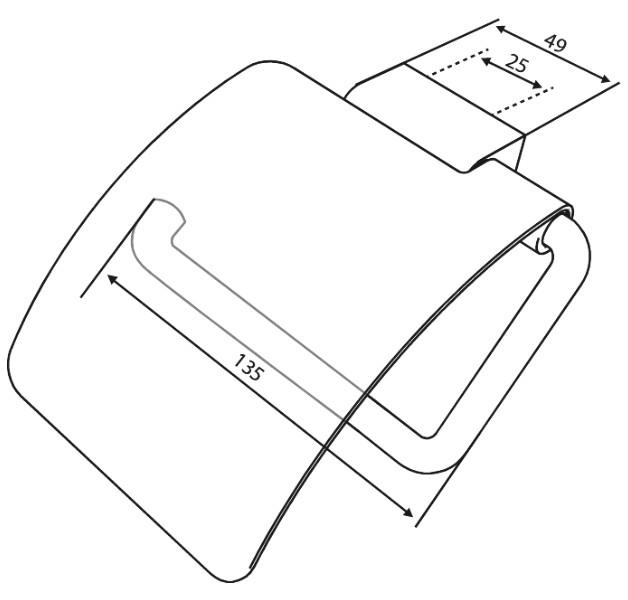 Damixa Zen toiletrulleholder m/l&aring;g - B&oslash;rstet grafitgr&aring;
