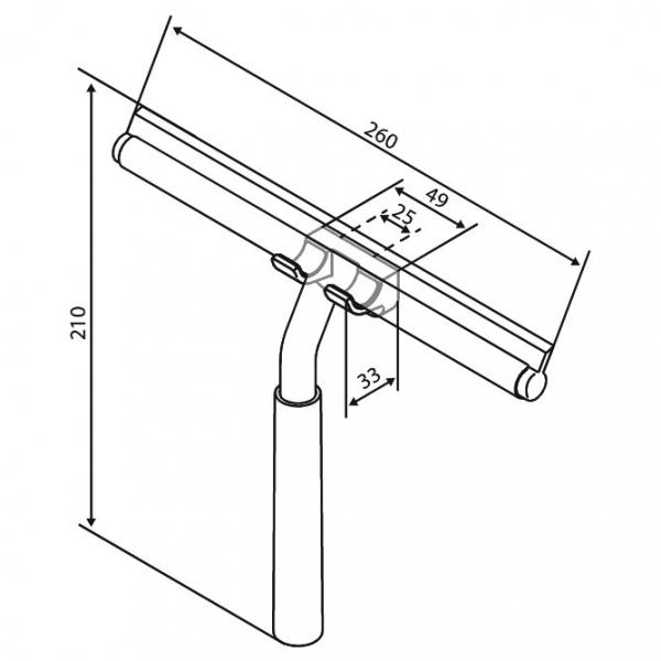 Damixa Zen bruseskraber m/holder - B&oslash;rstet kobber