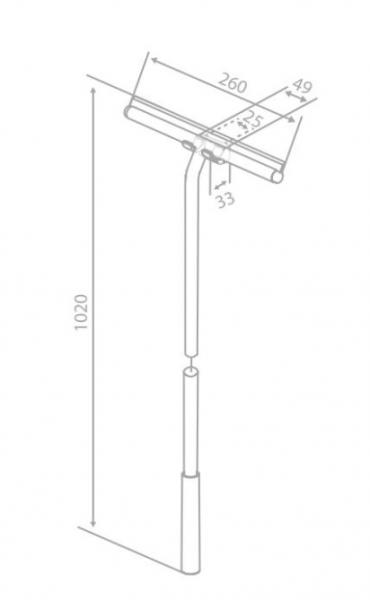 Damixa Zen lang bruseskraber m/holder - Børstet kobber Damixa Zen lang bruseskraber m/holder - Børstet kobber