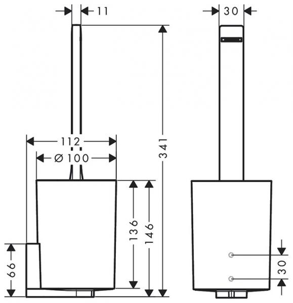 hansgrohe WallStoris toiletbørste t/væg - Mat hvid hansgrohe WallStoris toiletbørste t/væg - Mat hvid
