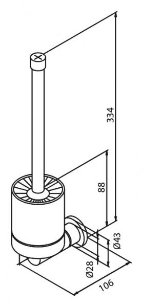 Damixa Silhouet toiletbørste til væg - Børstet grafitgrå Damixa Silhouet toiletbørste til væg - Børstet grafitgrå