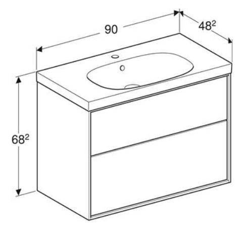 If&ouml; Sense Art m&oslash;bels&aelig;t 90 m/2 skuffer - Mat hvid