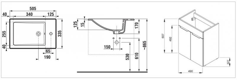Jika Cube 50 kompakt m&oslash;belpakke - Hvid