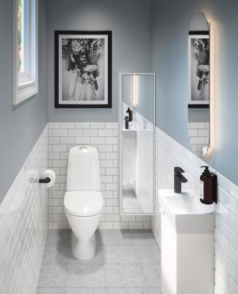 Gustavsberg Artic Small højskab m/spejldør - Hvid Gustavsberg Artic Small højskab m/spejldør - Hvid