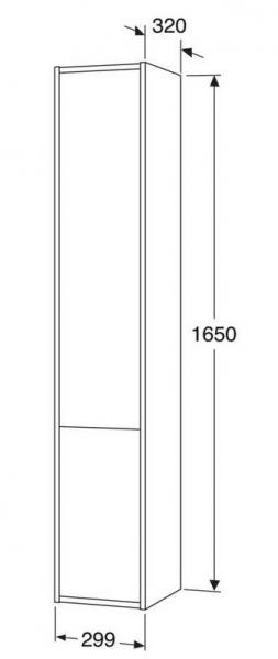 Gustavsberg Artic 30 h&oslash;jskab - Askegr&aring;