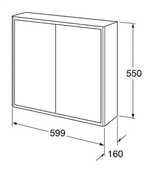 Gustavsberg Graphic vægskab - Lille dybde - Beige Gustavsberg Graphic vægskab - Lille dybde - Beige