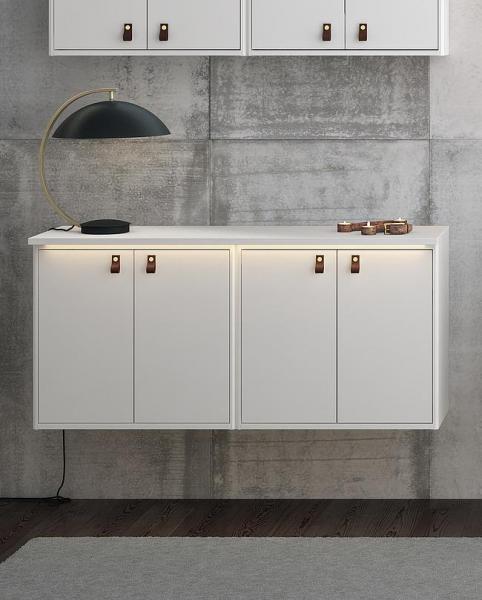 Gustavsberg Graphic vægskab - Stor dybde - Hvid mat Gustavsberg Graphic vægskab - Stor dybde - Hvid mat